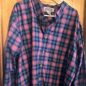Duluth Trading Co Alaskan Hardgear Boars nest Plaid Shirt - red & blue 2XL